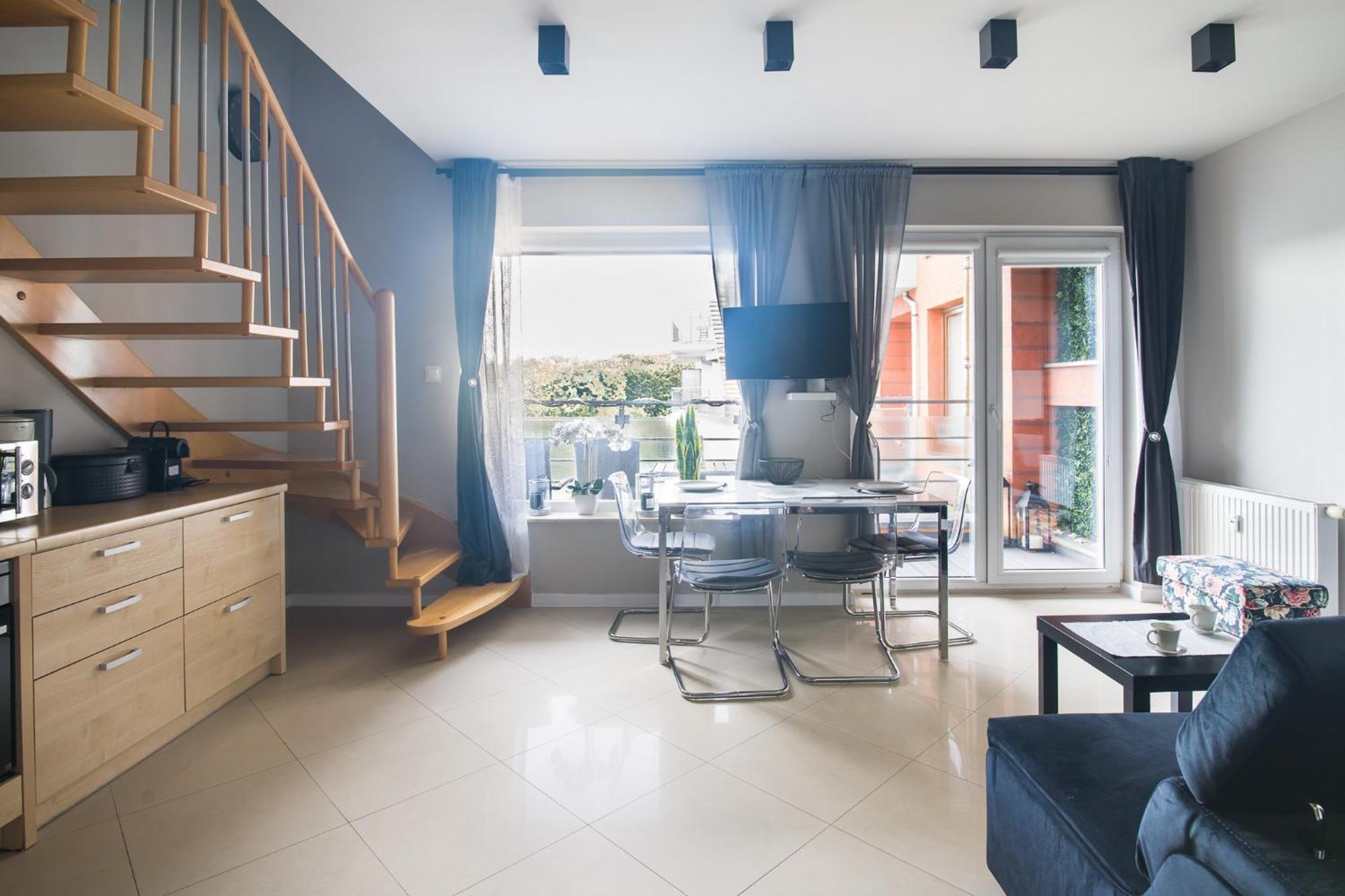 6 Os, Dwupoziomowy 56m2 Z 2 Balkonami Apartament Kołobrzeg